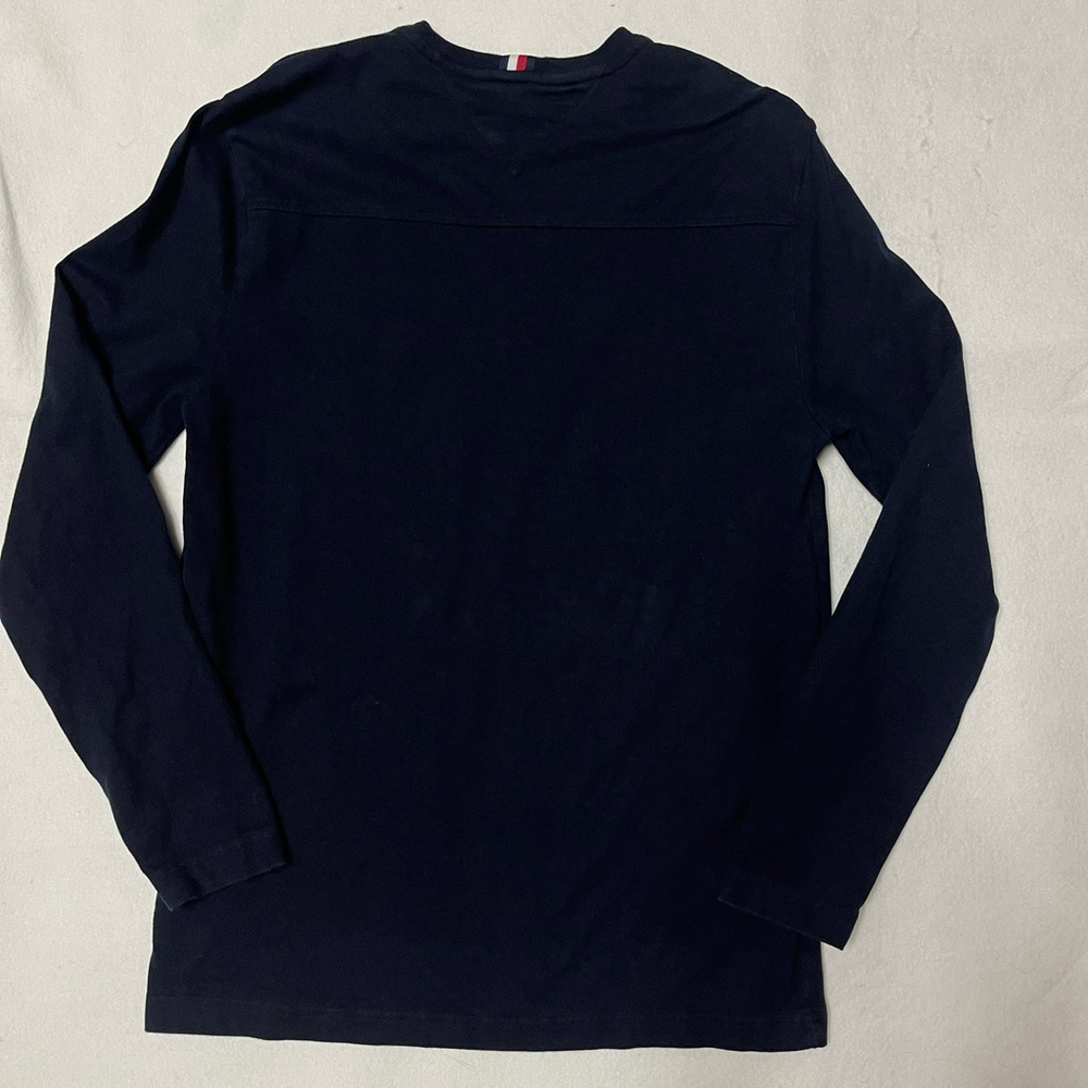 Tommy Hilfiger T Shirt Mens L Navy Blue Crew Neck Athleisure